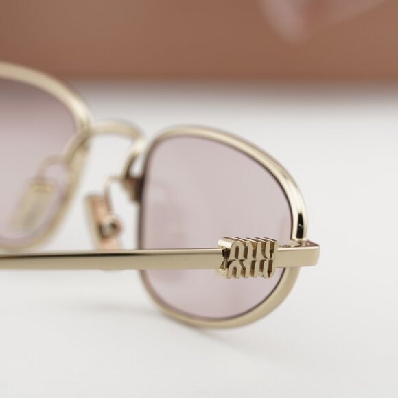 Miu Miu MUA52S ZVN4I0 Cat Eye Sunglasses - Gold/Pink main image 9